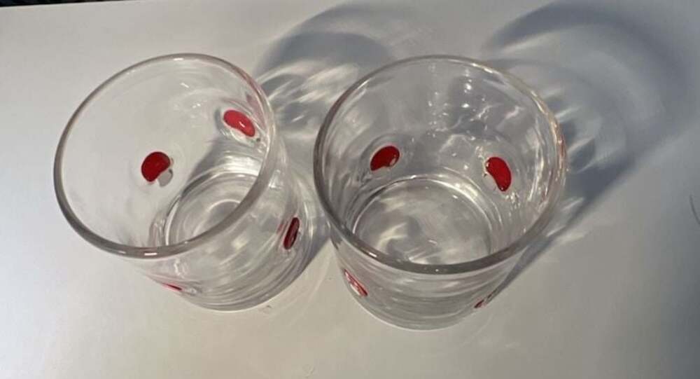 Icon Red Mushroom Double Rocks Old-Fashioned Glasses, Set of 2 - Picture 2 of 3